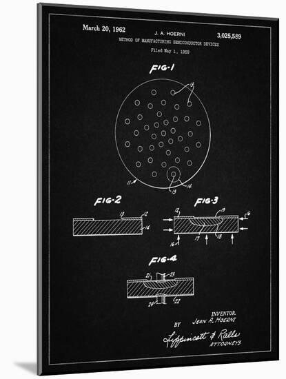 PP1113-Vintage Black Transistor Semiconductor Patent Poster-Cole Borders-Mounted Giclee Print