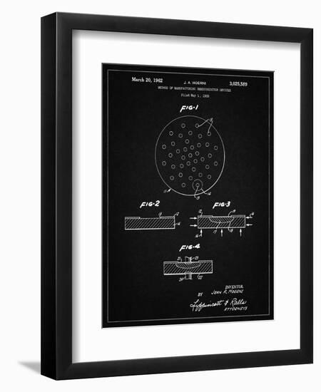 PP1113-Vintage Black Transistor Semiconductor Patent Poster-Cole Borders-Framed Premium Giclee Print