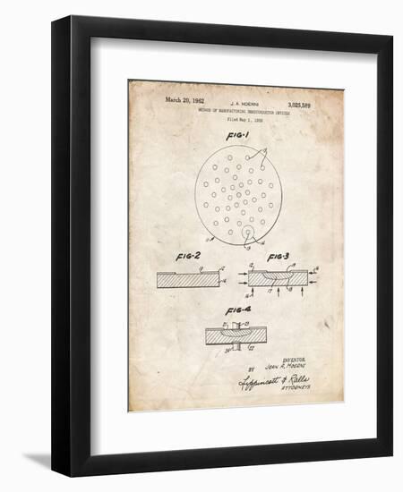 PP1113-Vintage Parchment Transistor Semiconductor Patent Poster-Cole Borders-Framed Premium Giclee Print