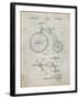 PP1114-Antique Grid Parchment Tricycle Patent Poster-Cole Borders-Framed Giclee Print