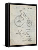 PP1114-Antique Grid Parchment Tricycle Patent Poster-Cole Borders-Framed Stretched Canvas