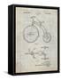 PP1114-Antique Grid Parchment Tricycle Patent Poster-Cole Borders-Framed Stretched Canvas