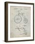 PP1114-Antique Grid Parchment Tricycle Patent Poster-Cole Borders-Framed Giclee Print