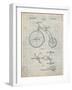 PP1114-Antique Grid Parchment Tricycle Patent Poster-Cole Borders-Framed Giclee Print