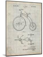 PP1114-Antique Grid Parchment Tricycle Patent Poster-Cole Borders-Mounted Giclee Print