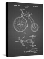 PP1114-Black Grid Tricycle Patent Poster-Cole Borders-Stretched Canvas
