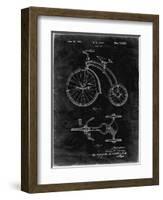 PP1114-Black Grunge Tricycle Patent Poster-Cole Borders-Framed Giclee Print