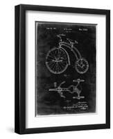 PP1114-Black Grunge Tricycle Patent Poster-Cole Borders-Framed Premium Giclee Print