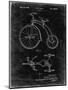 PP1114-Black Grunge Tricycle Patent Poster-Cole Borders-Mounted Premium Giclee Print