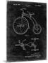 PP1114-Black Grunge Tricycle Patent Poster-Cole Borders-Mounted Giclee Print