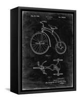 PP1114-Black Grunge Tricycle Patent Poster-Cole Borders-Framed Stretched Canvas
