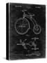 PP1114-Black Grunge Tricycle Patent Poster-Cole Borders-Stretched Canvas