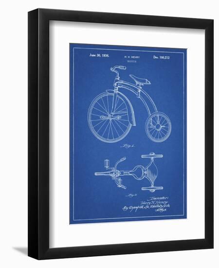 PP1114-Blueprint Tricycle Patent Poster-Cole Borders-Framed Premium Giclee Print