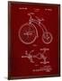 PP1114-Burgundy Tricycle Patent Poster-Cole Borders-Framed Giclee Print