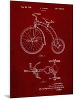 PP1114-Burgundy Tricycle Patent Poster-Cole Borders-Mounted Giclee Print