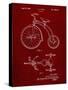 PP1114-Burgundy Tricycle Patent Poster-Cole Borders-Stretched Canvas