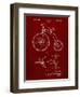 PP1114-Burgundy Tricycle Patent Poster-Cole Borders-Framed Premium Giclee Print