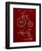 PP1114-Burgundy Tricycle Patent Poster-Cole Borders-Framed Premium Giclee Print