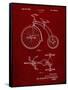 PP1114-Burgundy Tricycle Patent Poster-Cole Borders-Framed Stretched Canvas