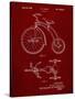 PP1114-Burgundy Tricycle Patent Poster-Cole Borders-Stretched Canvas