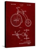 PP1114-Burgundy Tricycle Patent Poster-Cole Borders-Stretched Canvas