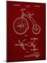 PP1114-Burgundy Tricycle Patent Poster-Cole Borders-Mounted Giclee Print