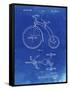 PP1114-Faded Blueprint Tricycle Patent Poster-Cole Borders-Framed Stretched Canvas