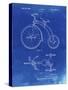 PP1114-Faded Blueprint Tricycle Patent Poster-Cole Borders-Stretched Canvas