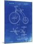 PP1114-Faded Blueprint Tricycle Patent Poster-Cole Borders-Mounted Giclee Print