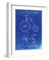 PP1114-Faded Blueprint Tricycle Patent Poster-Cole Borders-Framed Giclee Print