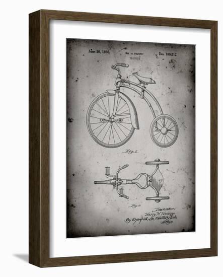 PP1114-Faded Grey Tricycle Patent Poster-Cole Borders-Framed Giclee Print