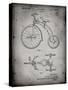 PP1114-Faded Grey Tricycle Patent Poster-Cole Borders-Stretched Canvas