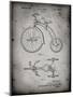 PP1114-Faded Grey Tricycle Patent Poster-Cole Borders-Mounted Premium Giclee Print