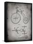 PP1114-Faded Grey Tricycle Patent Poster-Cole Borders-Framed Stretched Canvas