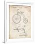 PP1114-Vintage Parchment Tricycle Patent Poster-Cole Borders-Framed Giclee Print