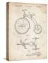 PP1114-Vintage Parchment Tricycle Patent Poster-Cole Borders-Stretched Canvas