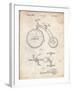 PP1114-Vintage Parchment Tricycle Patent Poster-Cole Borders-Framed Giclee Print