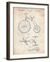 PP1114-Vintage Parchment Tricycle Patent Poster-Cole Borders-Framed Giclee Print