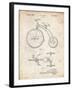 PP1114-Vintage Parchment Tricycle Patent Poster-Cole Borders-Framed Giclee Print