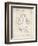 PP1114-Vintage Parchment Tricycle Patent Poster-Cole Borders-Framed Giclee Print