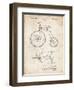 PP1114-Vintage Parchment Tricycle Patent Poster-Cole Borders-Framed Giclee Print