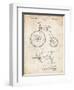 PP1114-Vintage Parchment Tricycle Patent Poster-Cole Borders-Framed Giclee Print