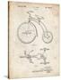 PP1114-Vintage Parchment Tricycle Patent Poster-Cole Borders-Stretched Canvas