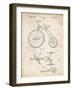 PP1114-Vintage Parchment Tricycle Patent Poster-Cole Borders-Framed Giclee Print