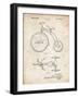 PP1114-Vintage Parchment Tricycle Patent Poster-Cole Borders-Framed Giclee Print