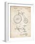 PP1114-Vintage Parchment Tricycle Patent Poster-Cole Borders-Framed Giclee Print