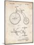 PP1114-Vintage Parchment Tricycle Patent Poster-Cole Borders-Mounted Giclee Print