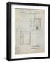 PP1115-Antique Grid Parchment Tube Television Patent Poster-Cole Borders-Framed Giclee Print