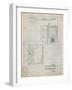 PP1115-Antique Grid Parchment Tube Television Patent Poster-Cole Borders-Framed Giclee Print