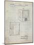 PP1115-Antique Grid Parchment Tube Television Patent Poster-Cole Borders-Mounted Giclee Print